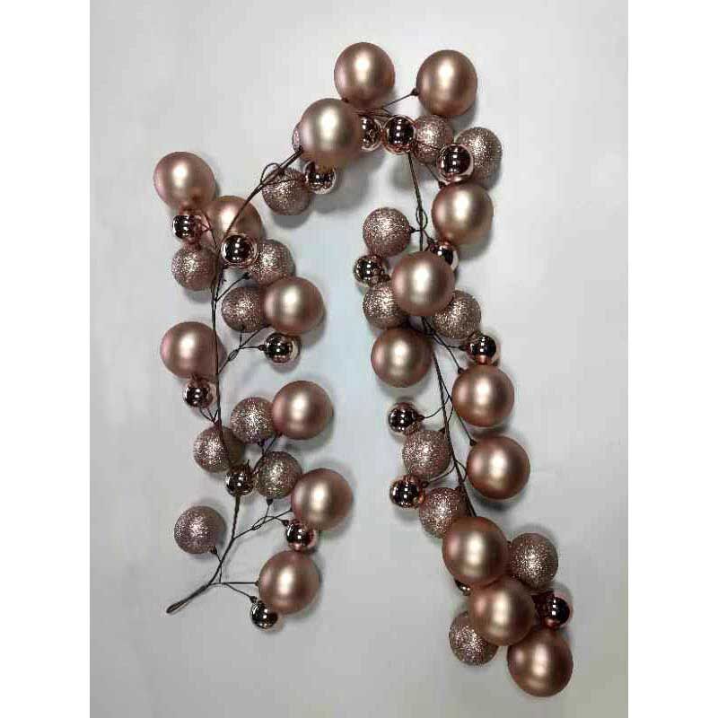 Mixed Xmas Bauble Garland 200cm image number 0